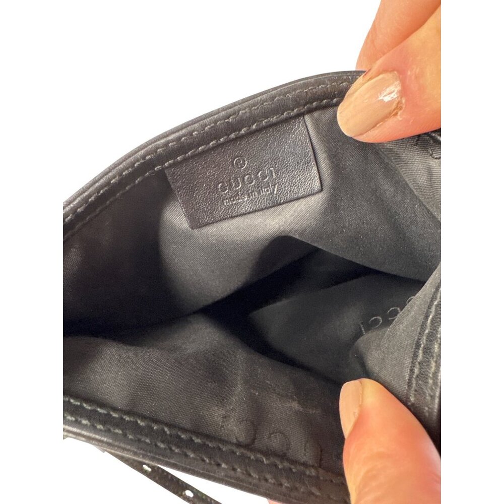 Gucci Black Leather Handbag With Adjustable Strap Made In Italy - Picture 4 of 7